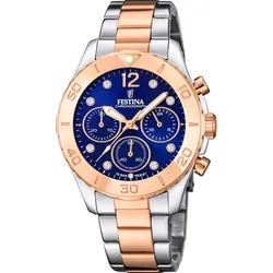 Festina Quarz Damen Boyfriend F20605/3 - blau,silber - 39mm