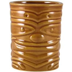 Tiki Becher Face, braun - 360ml - Braun - braun