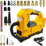 Akku-Kompressor für Makita 18V-Akku, Elektrische Luftpumpe mit LED-Leuchte, Digitalem Manometer für Autos, Motorräder, Fahrräder, Bälle (ohne ...