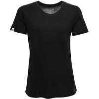 Kaipara - Merino Sportswear Rundhalsshirt Merino Shirt Damen Kurzarm Regularfit 200 (1-tlg) aus reiner Merinowolle Made in Germany schwarz XL
