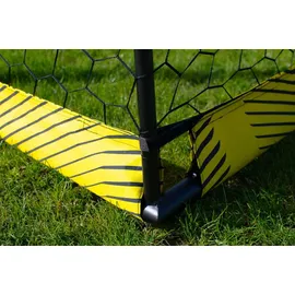 Netsportique Fußballtor aus Stahl - Verschiedene Größe - Schwarz - Bodenverankerung und Transporttasche inkl. - Schwarz