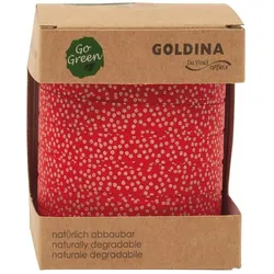 Geschenkband/Ringelband biologisch abbaubar 100 Meter "Glimmer Dots" - rot
