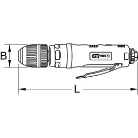 KS Tools Druckluft-Stabbohrmaschine 4.000 U/min