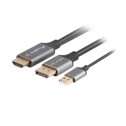 Lanberg HDMI auf DisplayPort Kabel 4K Schwarz - 1m