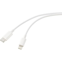 Renkforce USB-Kabel USB 2.0 USB-C® Stecker, Apple Lightning Stecker 1.00 m Weiß