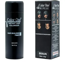 color one Ansatzpuder wirkt sofort und stärkt Ihre Haarfasern. Color One Streuhaar zur Haarverdichtung & vollem Haar in Sekunden. (Braun)