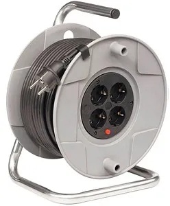 Kabeltrommel 25.00m Schwarz Schutzkontakt-Stecker Test & Preisvergleich