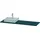 Duravit Konsole XSquare 160x55x1,6cm, m 1 AS, B li, blau s-matt