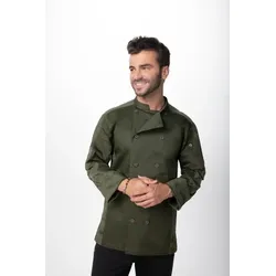Chef Works® Kochjacke MOJAVE Flex Serie nachhaltig, Knöpfe, Cool VentTM, Olive, Größe M