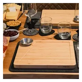 Dune Design DuneDesign 2er Set - 30x25 Raclette Brettchen Pfännchen Untersetzer