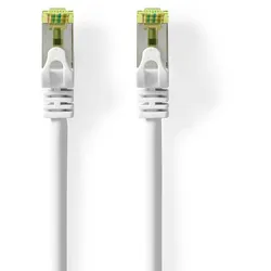 Nedis CAT7-Netzwerkkabel - S/FTP - RJ45 Stecker - RJ45 Stecker - 2.00 m - Snagless - Rund - LSZH - Weiss - Label