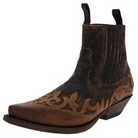 FB Fashion Boots Cowboy Stiefel DANI Westernstiefelette Lederstiefelette Braun 42 EU - 42 EU