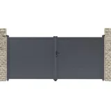 habitat garten Gartentor 349,5 x 155,9 cm Grau/Metall