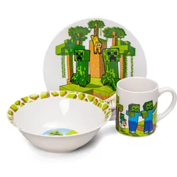 Frühstücksset (Schale, Teller, Tasse) - Minecraft - Creeper
