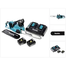 Makita DUC353PM2 inkl. 2 x 4,0 Ah Akku + Doppelladegerät / 35 cm