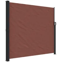 furnicato Seitenmarkise 180 x 500 cm Braun Polyester