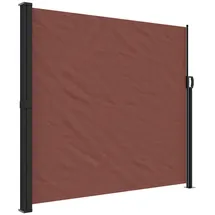 furnicato Seitenmarkise 180 x 500 cm Braun Polyester