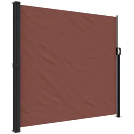 furnicato Seitenmarkise 180 x 500 cm Braun Polyester