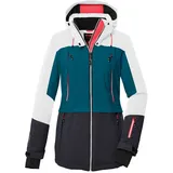 KILLTEC Damen Skijacke/Funktionsjacke mit abzippbarer Kapuze und Schneefang KSW 91 WMN SKI JCKT, weiss, 46, 40839-000