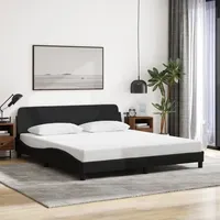 VidaXL Bettgestell ohne Matratze Schwarz 180x200 cm Stoff