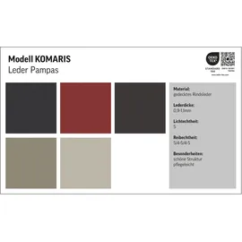 Cotta Wohnlandschaft Kunstleder U-Form 320 cm Schwarz