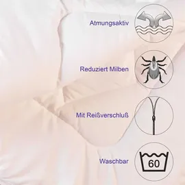 BestLivings Bettdecke 135x200cm, milbendichter Spezialbezug, Mikrofaser Kassettenbett mit Daunenfeeling, waschbar bis 60 Grad, Hausstauballergiker geeignet