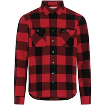 Rokker Denver 2, Hemd - Rot/Schwarz - XXL