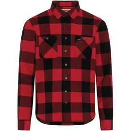 Rokker Denver 2, Hemd - Rot/Schwarz - XXL