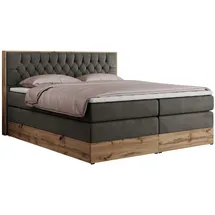 MKS Boxspringbett 160 x 200 cm H4 Dunkelgrau
