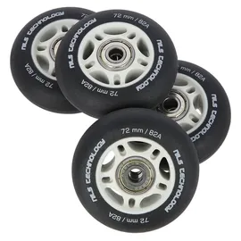 Nils Extreme PESPORT Roller Blade Räder mit Lager ABEC9-4er- Pack Indoor-/Outdoor-Rollschuh-Räder + ABEC-9 (8 Stück) Set
