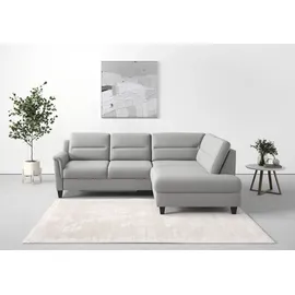 sit&more Ecksofa SIT & MORE "Farö L-Form", grau, B:251cm H:90cm T:187cm, Sofas, Ecksofa, inklusive Federkern, wahlweise mit Bettfunktion und Bettkasten