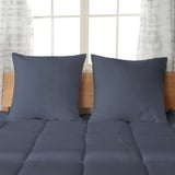 Pizuna Luxuriöser Soft-Satin 2er Pack Kissenbezug 80x80 cm Dunkel Blau, 600 Fadenzahl Baumwolle Kissenbezüge, 100% Langstapel Baumwolle Kissenbezug (Dunkel Blau, 70x90 cm)