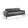 Homcom Sofa Stoffsofa Sitzmöbel Kissen Armlehne Leinen dunkelgrau 200 x 82 cm