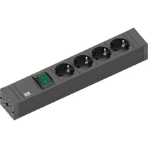 Bachmann Steckdosenleiste 2,00 m Schwarz 4 St.