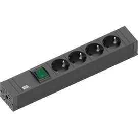 Bachmann Steckdosenleiste 2,00 m Schwarz 4 St.