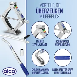 Alca Wagenheber Stahl 100–320 mm silber