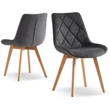 B&D home Stuhl, Anthrazit, Textil, 52x88x60 cm, Oeko-Tex® Standard 100, Esszimmer, Stühle, Esszimmerstühle, Vierfußstühle