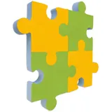 platino24 Akustikplatte Schallabsorber-Set PUZZLE aus Basotect G+ mit Akustikfilz bunt|gelb|grün