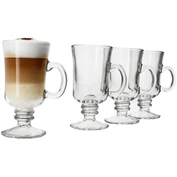 MamboCat Latte-Macchiato-Glas 4x Irish Coffee Gläser mit Henkel 180ml Tee-Glas Kaffee-Gläser, Glas