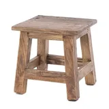 DESIGN DELIGHTS Fusshocker PALO Holz 26 x 27 x 26 cm Beige