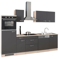 OPTIFIT Küchenzeile Faro, ohne E-Geräte, Breite 270 cm grau