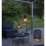 technik@all LED Solar 2er Set SUNLIGHT Hängeleuchten mit Dämmerungssensor schwarz - Schwarz