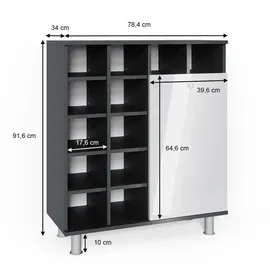 Vicco Fynn Badschrank mit Wäschekorb Badezimmerschrank Badmöbel