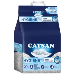 CATSAN Hygiene Plus 20l - natürliche Katzenstreu +Trixie Streulöffel leicht -3% billiger (Rabatt für Stammkunden 3%)