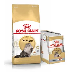 ROYAL CANIN Persian Adult Trockenfutter für Perser-Katzen + nass für Perser-Katzen 12 x 85g