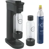 Grohe Blue Fizz Wassersprudler, Basic Couple Starter Set, inkl. 2 Trinkflaschen und 1x CO2, schwarz (31942K00)