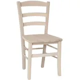 Landhausstuhl Mit Sitzfläche Aus Rohem Massivholz Zum Bemalen