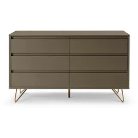 SalesFever Bolton Design Sideboard 120 x 70 x 40 cm Grau / Gold