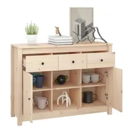 vidaXL Sideboard 100x35x74,5 cm Massivholz Kiefer