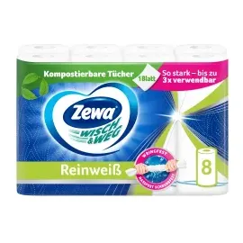 Zewa Küchenrolle Wisch & Weg Reinweiß 2-lagig 8 St.